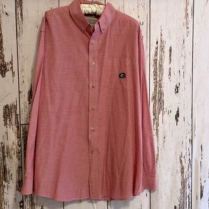 Men’s Georgia Bulldog Long Sleeve Dress Shirt. Size XL. Red Gingham.